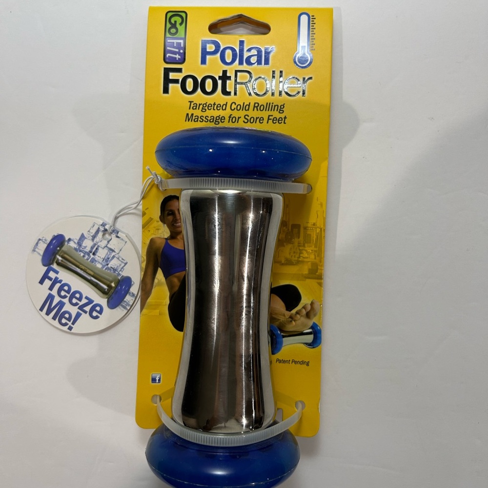 GoFit Polar Foot Roller - Cold Massage Relief, 10 x 3 x 3